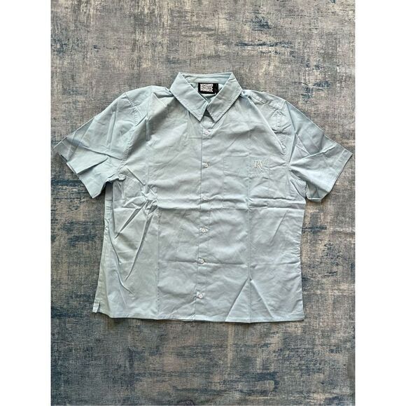 New! Asos Reclaimed Vintage Inspired Short Sleeve Oxford Shirt Medium - Picture 4 of 10